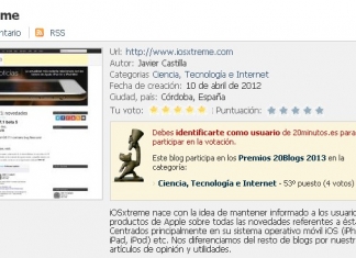 premios 20 blogs iOSxtreme