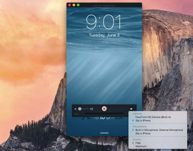 iOS 8 os x yosemite grabar pantalla