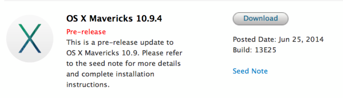 OS X 10.9.4 beta