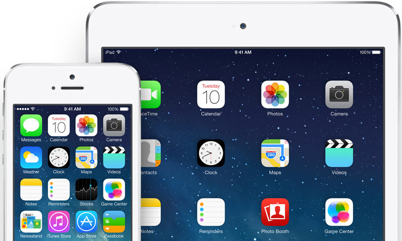 iOS 7 en iPhone y iPad, Apple