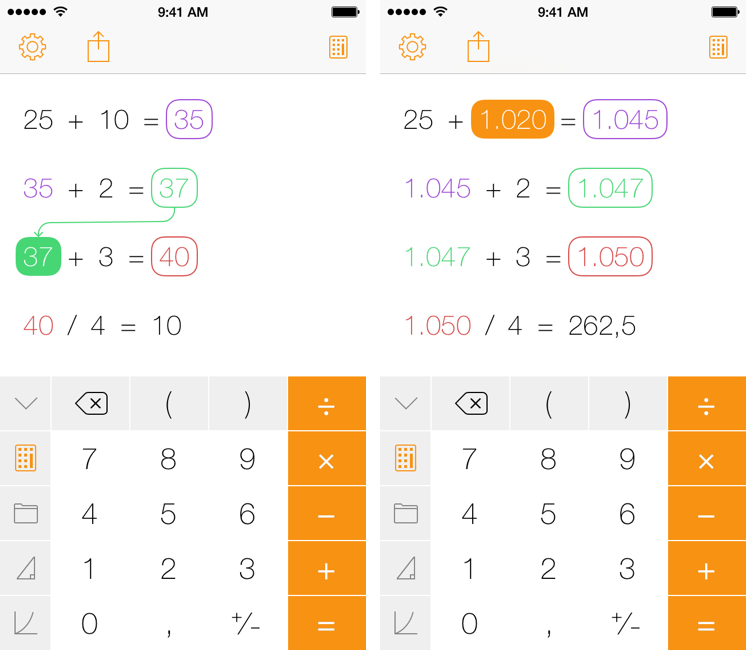 calculadora ios 2