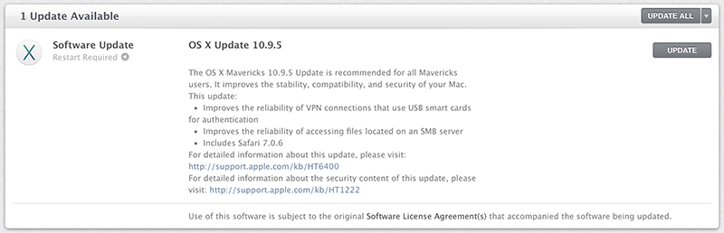 Mavericks 10.9.5