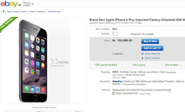 Venta iPhone 6 Plus ebay reventa