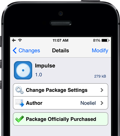 impulse cydia tweak iOSXtreme