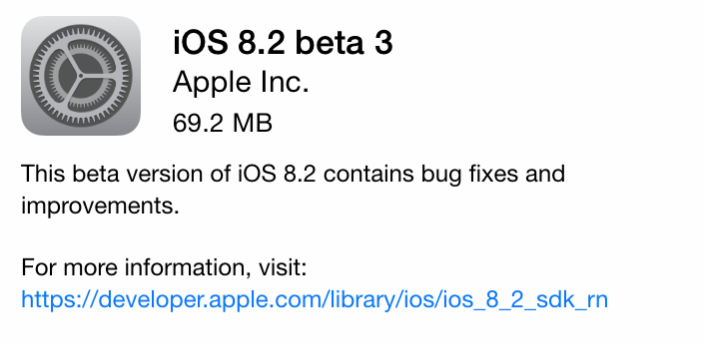 iOS 8.2 beta 3