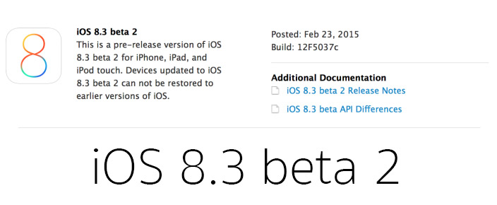 iOS 8.3 beta 2