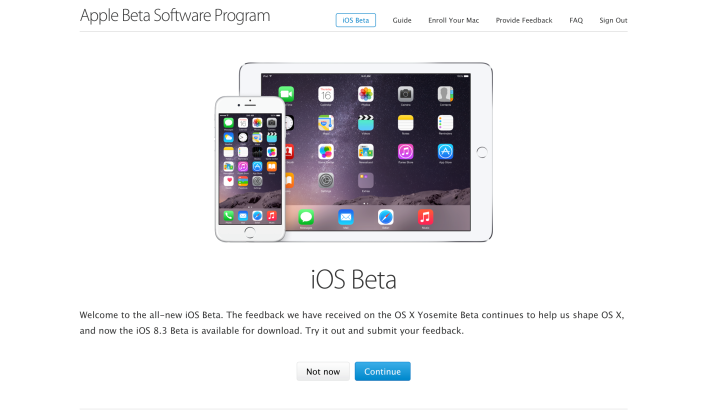 Beta pública iOS 8.3