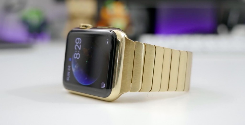 Apple watch bañado en oro