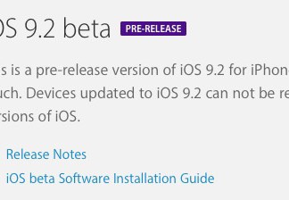 iOS 9.2 beta 1