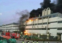 Incendio en Foxconn