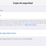 Problemas copia de seguridad en iCloud