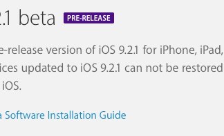 ios 9.2.1 beta 1